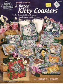 A dozen kitty coasters (Plastic canvas)