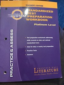Teacher's Edition Prentice Hall Literature Timeless Voices Timeless Themes Practice and Assess Standardized Test Preparation Workbook platinum Level