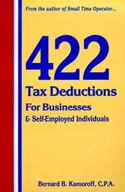 422 Tax Deductions for Businesses and Self-Employed Individuals : You Get a Raise Every Time You Find a Legitimate Tax Deduction