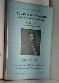 Euvre mathematique: Autre que le calcul infinitesimal (French Edition)