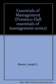 Essentials of Management (Prentice-Hall essentials of management series)