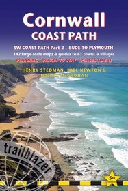 Cornwall Coast Path: (South-West Coast Path Part 2) includes 142 Large-Scale Walking Maps & Guides to 81 Towns and Villages - Planning, Places to ... - Bude to Plymouth (British Walking Guides)