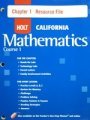 Course 1 Chapter 1 Resource File (HOLT CALIFORNIA Mathematics)