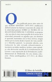 Sobre la teoria de la relatividad especial y general / About the theory of special and general relativity (El Libro De Bolsillo-Areas De Conocimiento-Ciencia Y Tecnica-Fisica) (Spanish Edition)