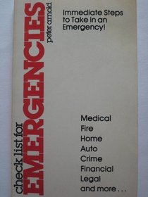 Check list for emergencies