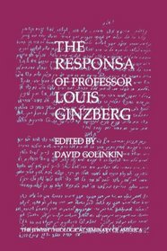 The Responsa of Professor Louis Ginzberg (Moreshet series)