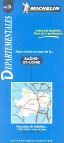 Michelin Saone-Et-Loire Departemental Map (Departmental Maps)