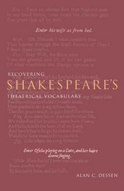 Recovering Shakespeare's Theatrical Vocabulary