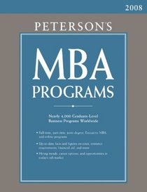 Peterson's MBA Programs 2008 (Peterson's Mba Programs)