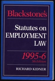 Statutes on Employment Law (Blackstone's Statute Books)