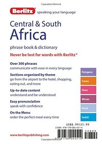 Berlitz Language: Central & South Africa Phrase Book & Dictionary: Portuguese, Tswana, Shona, Afrikaans, French & Swahili (Berlitz Phrasebooks)