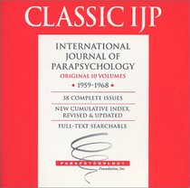 Classic IJP (International Journal of Parapsychology, 1959-1968) CD-ROM