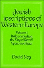 Jewish Inscriptions of Western Europe: Volume 1 (Excluding the City of Rome, Spain and Gaul)