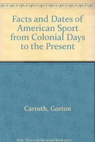 Facts and Dates of American Sports: From Colonial Days to the Present, Key Information about Sporting Events in the United States