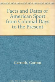 Facts and Dates of American Sports: From Colonial Days to the Present, Key Information about Sporting Events in the United States