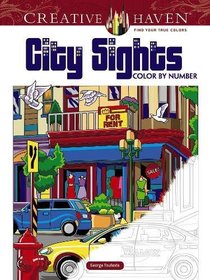 Creative Haven City Sights Color By Number (Adult Coloring)