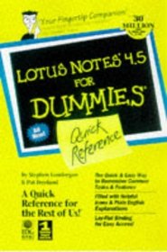 Lotus Notes 4.5 for Dummies Quick Reference