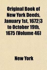 Original Book of New York Deeds, January 1st, 1672|3 to October 19th, 1675 (Volume 46)