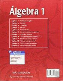 Holt McDougal Algebra 1: Spanish Student Edition 2010 (Spanish Edition)
