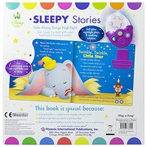 Disney Baby Mickey Mouse, Dumbo, and More! - Sleepy Stories Take-Along Songs Nightlight Sound Book - PI Kids