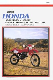 Honda: Xl/Xr 250-350 . 1978-1995 Xr200R . 1984-1985, Xr250L . 1991-1996