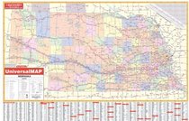 Nebraska State Wall Map - 62x42 - Laminated on Roller