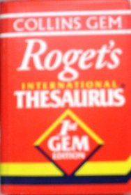 Collins Gem Roget's International Thesaurus (Collins Gems)