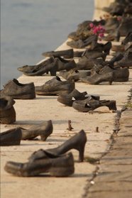 Shoes on the Danube Bank Memorial in Budapest Hungary Journal: 150 page lined notebook/diary
