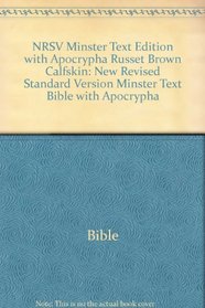 NRSV Minster Text Edition with Apocrypha Russet brown calfskin NRA17