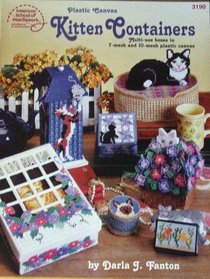 Plastic Canvas Kitten Containers, Multi Use Boxes in 7 & 10 mesh (American School of Needlework #3190)