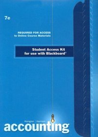 Blackboard Student Access Kit, Accounting