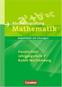 Abschluprfung Mathematik. 9. Klasse. Sekundarstufe I - Baden-Wrttemberg