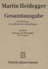 Gesamtausgabe III. Abt. Unverffentliche Abhandlungen Vortrge - Gedachtes. Bd. 65. Beitrge zur Philosophie