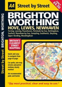 AA Street by Street: Brighton Worthing: Hove, Lewis, Newhaven