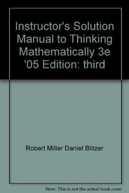 Instructor's Solution Manual (Thinking Mathematically)