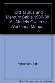 Ford Taurus & Mercury Sable owners workshop manual (Haynes owners workshop manual series)