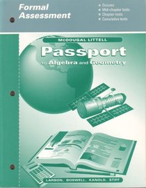 Passport to Algebra and Geometry - Formal Assessment