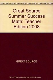 Summer Success Math Teacher's Edition Kindergarten
