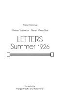 Letters: Summer 1926 (Helen  Kurt Wolff Book)