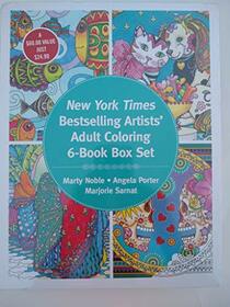 New York Times Bestselling Artists' Adult Coloring 6-Book Box Set
