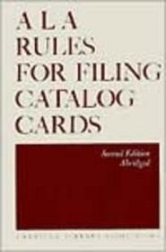 Ala Rules for Filing Catalog Cards