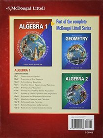 McDougal Littell Algebra 1: Applications, Equations, Graphs, ILLINOIS TEACHER'S EDITION