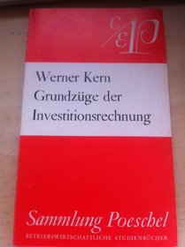 Grundzuge der Investitionsrechnung (Samlung Poeschel ; P81) (German Edition)