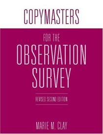 Copymasters for the Observation Survey: Revised Second Edition