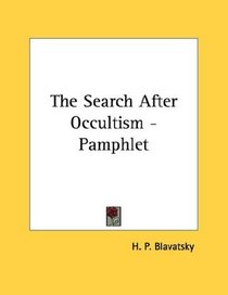 The Search After Occultism - Pamphlet