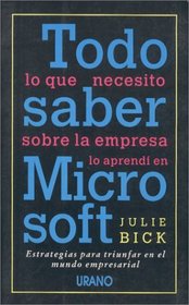 Todo lo que necesito saber sobre la empresa lo aprend en Microsoft (Spanish Edition)