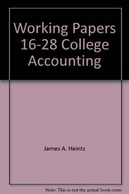 Working Papers 16-28, College Accounting