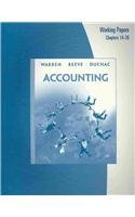Working Papers, Chapters 14-26 for Reeve/Warren/Duchac's Accounting, 22nd
