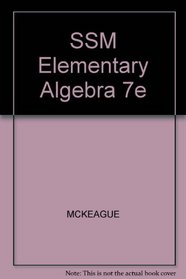 Student Solutions Manual to Accompany Elemantary Algebra, 7th Edition