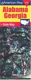 American Map Alabama, Georgia: State Map